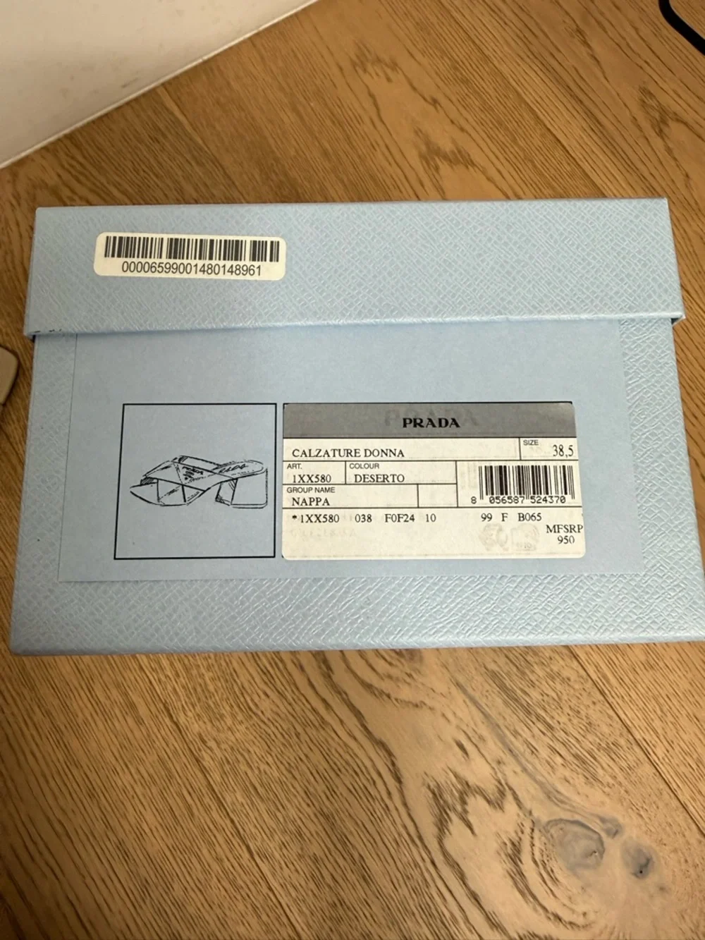 Prada Quilted Lambskin Crisscross Slide Sandals - Picture 10 of 10